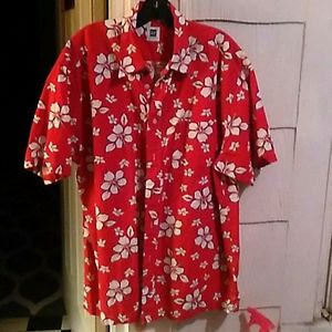 Flower print L Gap short sleeved men's button